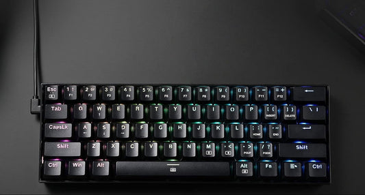 K630 Dragonborn 60% Wired RGB Gaming Keyboard, 61 Keys Compact Mechanical Keyboard with Linear Red Switch, Pro Driver Support, Black